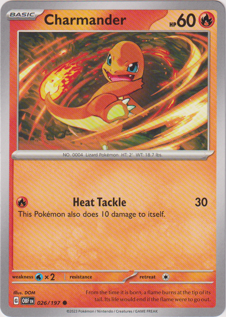 Charmander - 026/197 - Obsidian Flames Card Cavern Trading Cards, LLC Charmander - 026/197 - Obsidian Flames Card Cavern Trading Cards, LLC