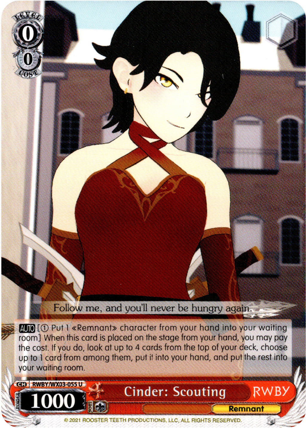 Cinder: Scouting - RWBY/WX03-055