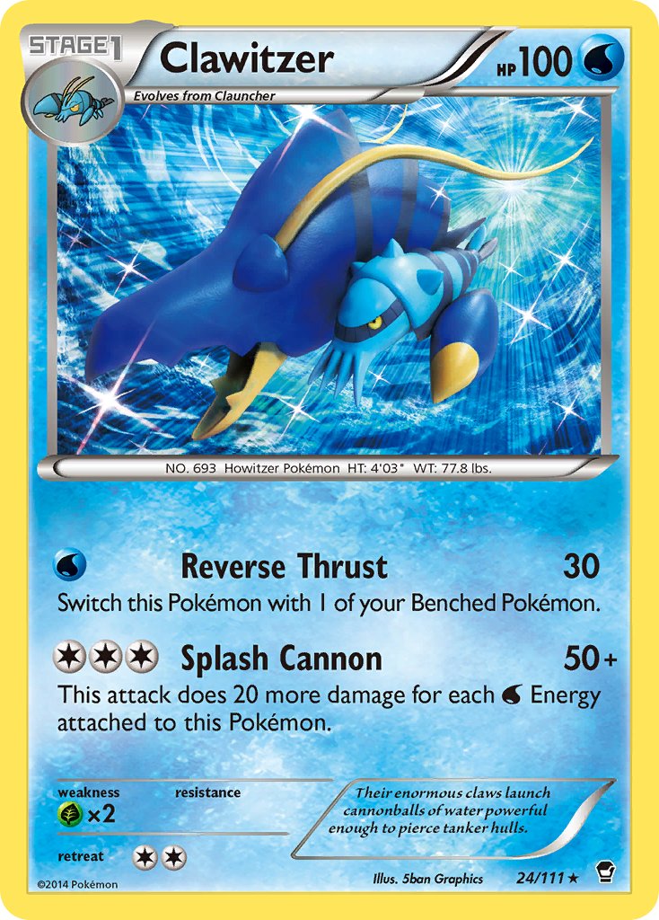 Clawitzer - 24/111 - Furious Fists - Holo - Card Cavern