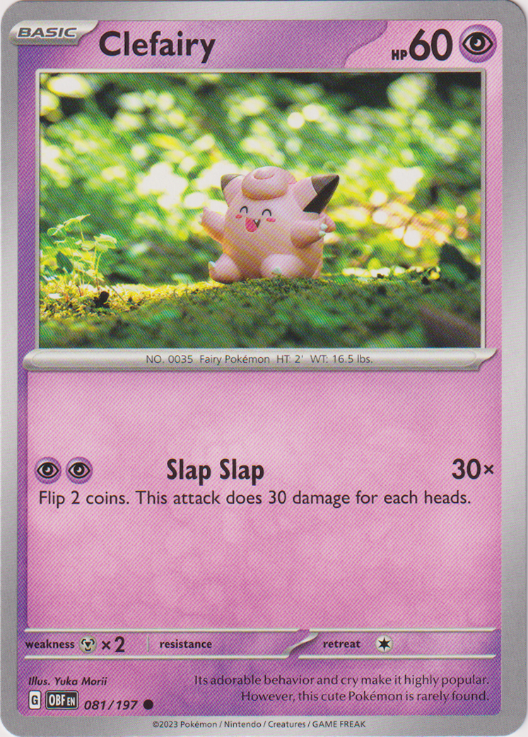 Clefairy - 081/197 - Obsidian Flames – Card Cavern Trading Cards, LLC