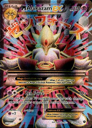 alakazam shiny pokemon card M Alakazam EX Full Art - 118/124 - Fates Collide