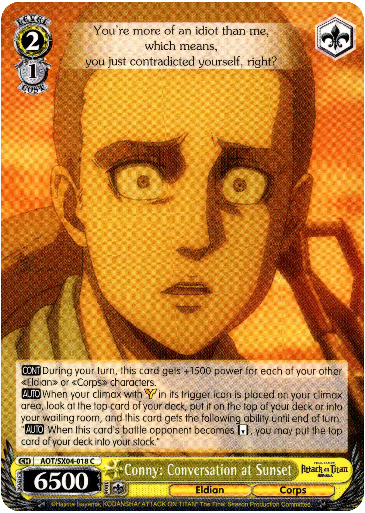 Conny: Conversation at Sunset - AOT/SX04-018 C - Card Cavern