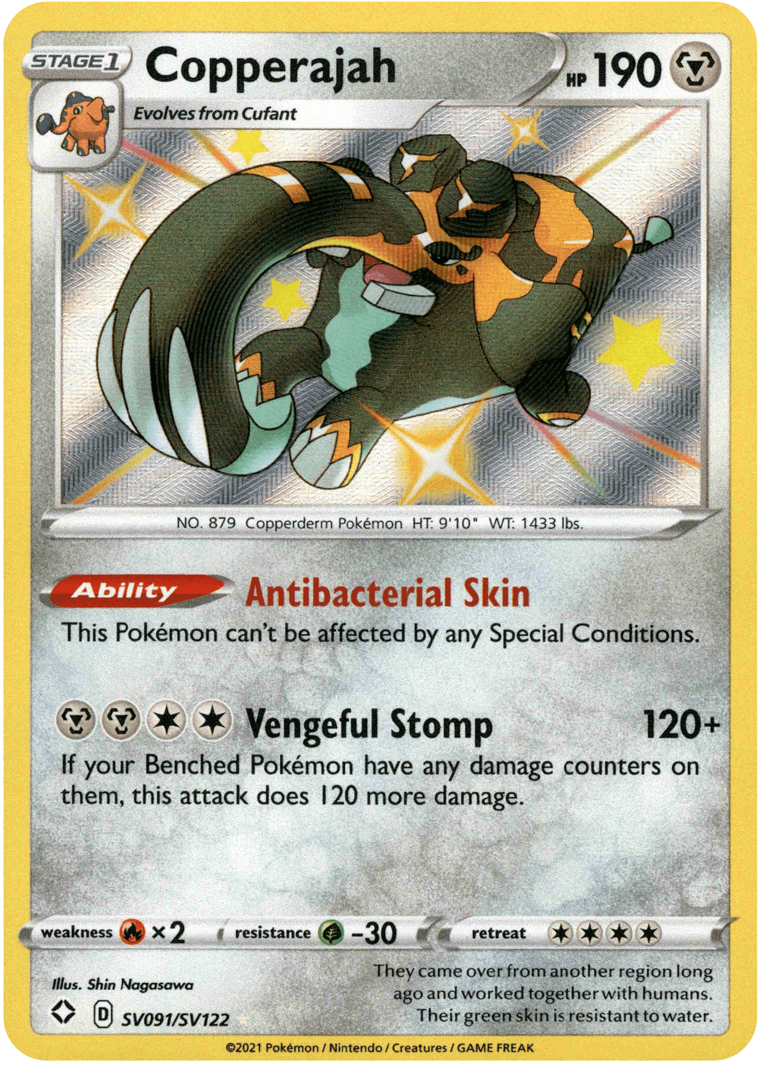 Copperajah - SV091/SV122 - Shining Fates - Holo - Card Cavern