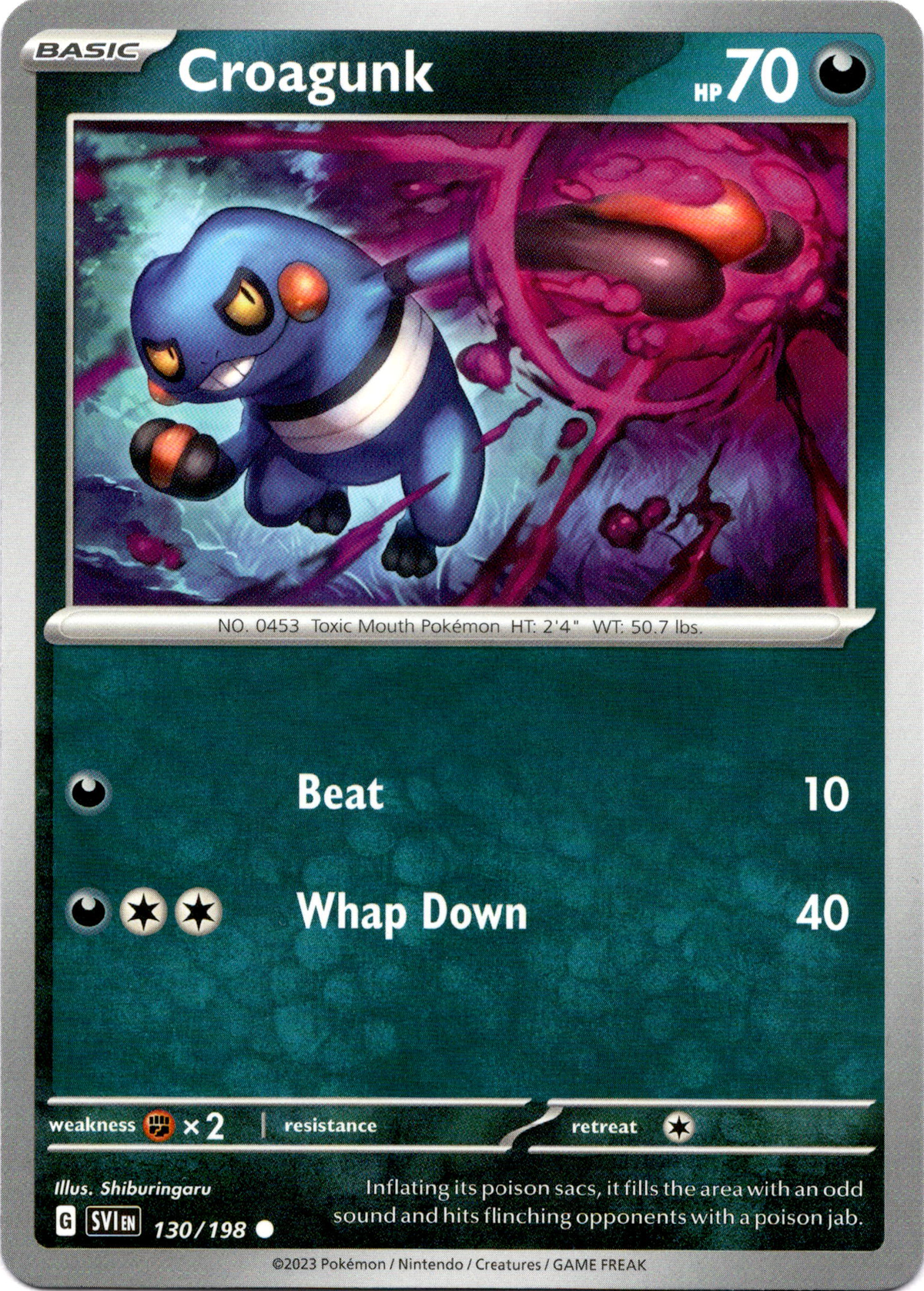 Croagunk - 130/198 - Scarlet & Violet - Card Cavern