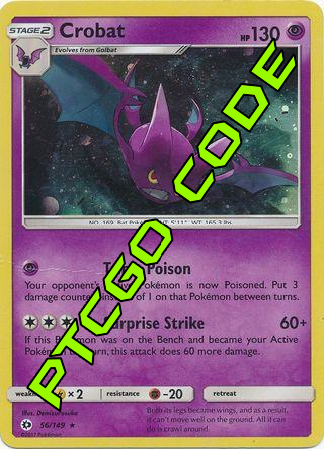 Crobat 56/149 PTCGO Code - Card Cavern