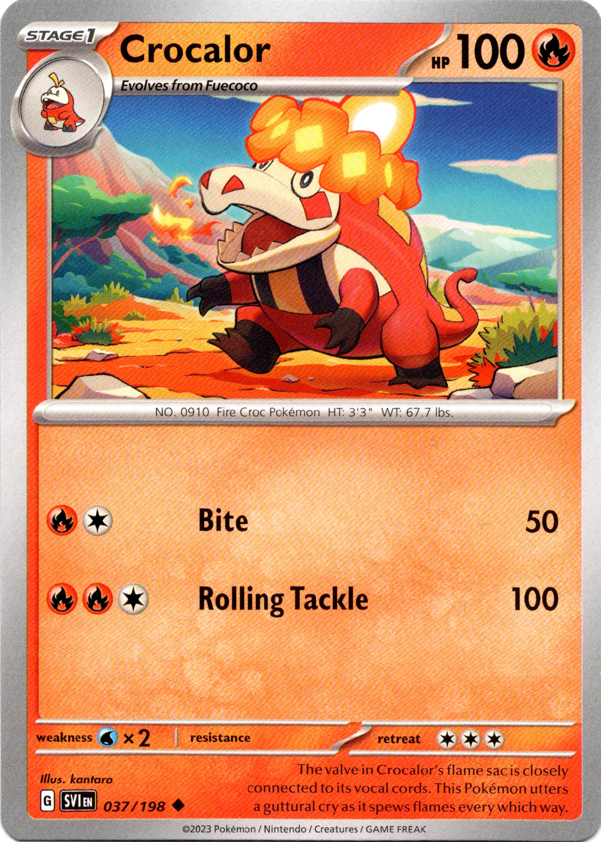 Crocalor - 037/198 - Scarlet & Violet - Card Cavern