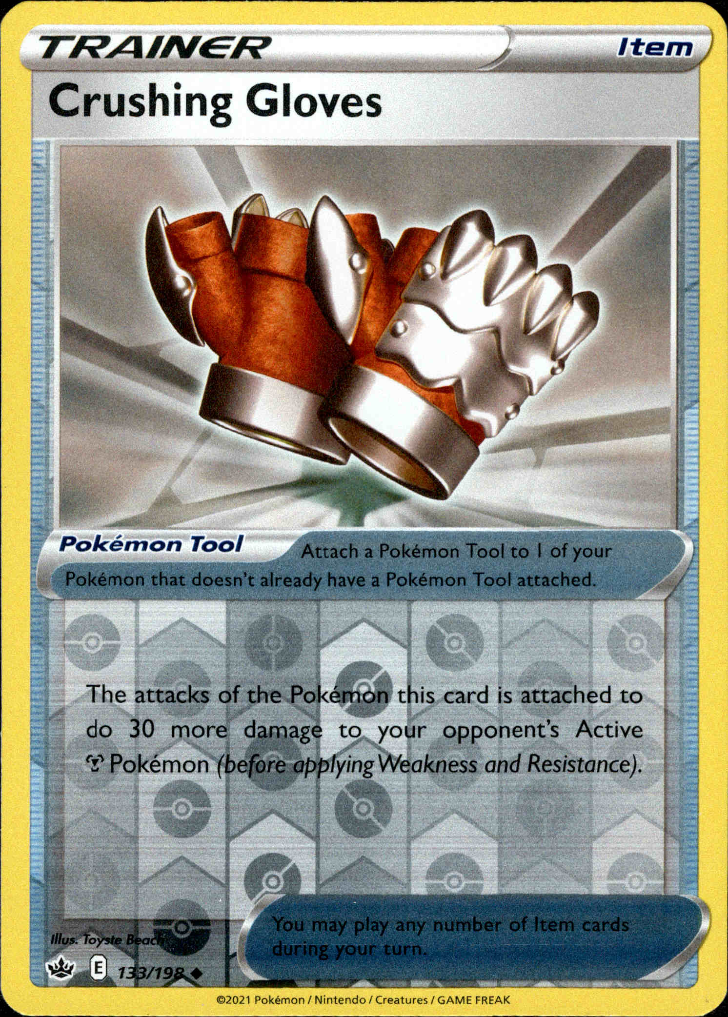 Crushing Gloves - 133/198 - Chilling Reign - Reverse Holo - Card Cavern