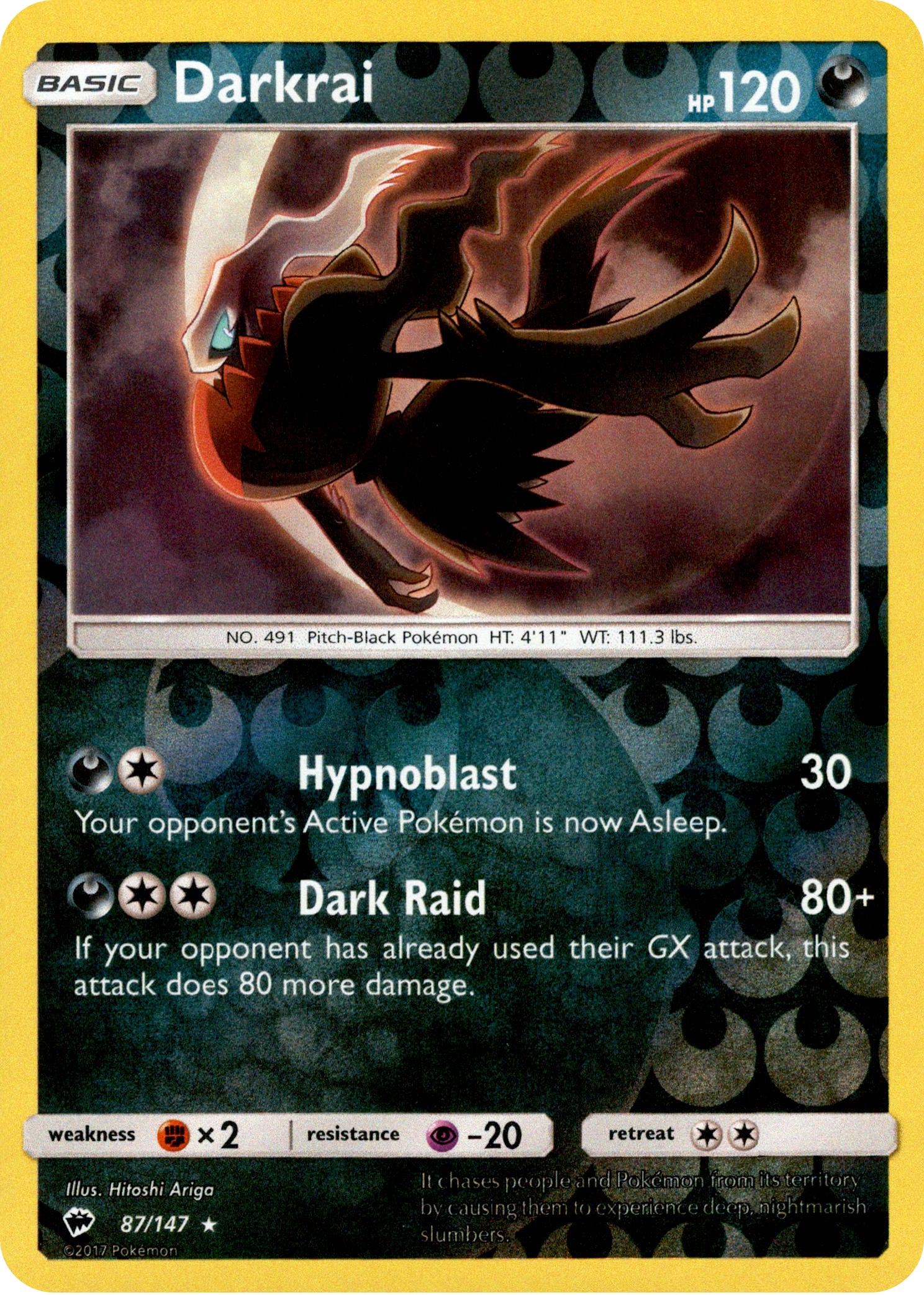 Darkrai - 87/147 - Burning Shadows - Reverse Holo - Card Cavern