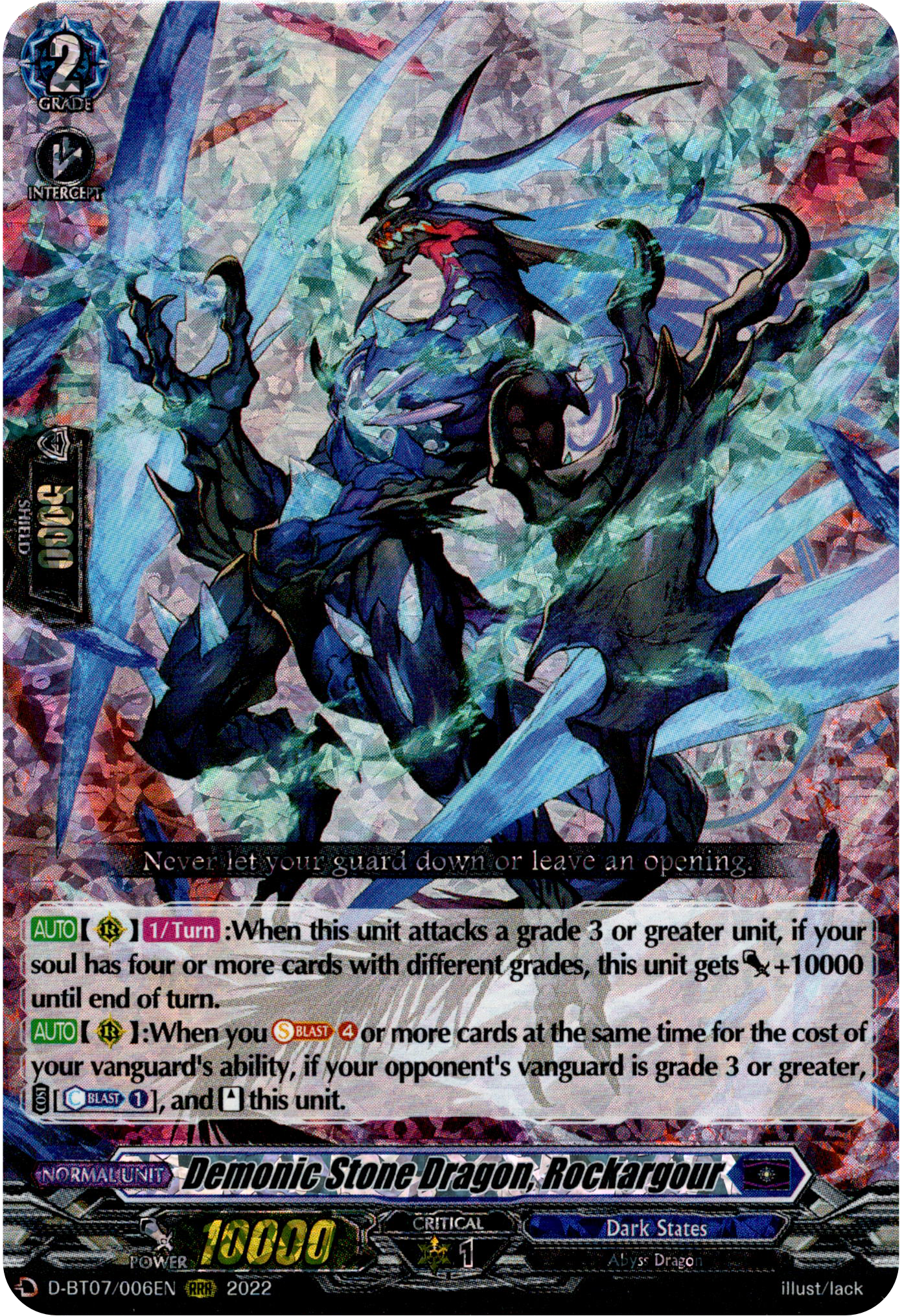 Demonic Stone Dragon, Rockargour - D-BT07/006EN - Raging Flames Against Emerald Storm - Card Cavern