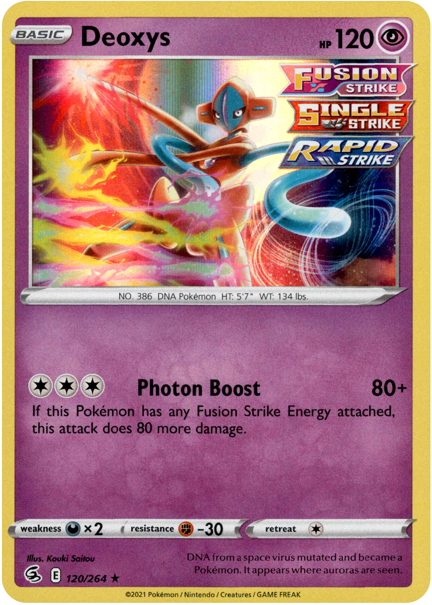 Deoxys - 120/264 - Fusion Strike - Holo - Card Cavern