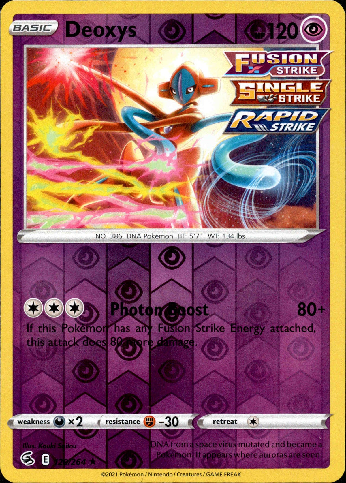 Deoxys - 120/264 - Fusion Strike - Reverse Holo - Card Cavern
