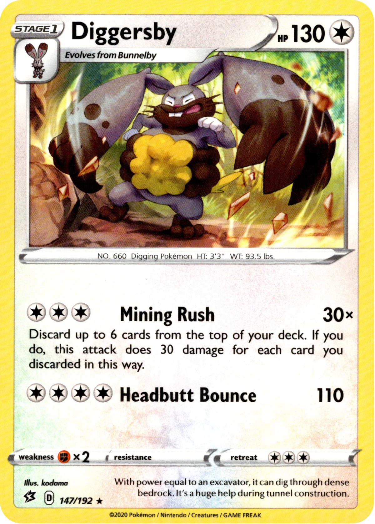 Diggersby - 147/192 - Rebel Clash - Card Cavern