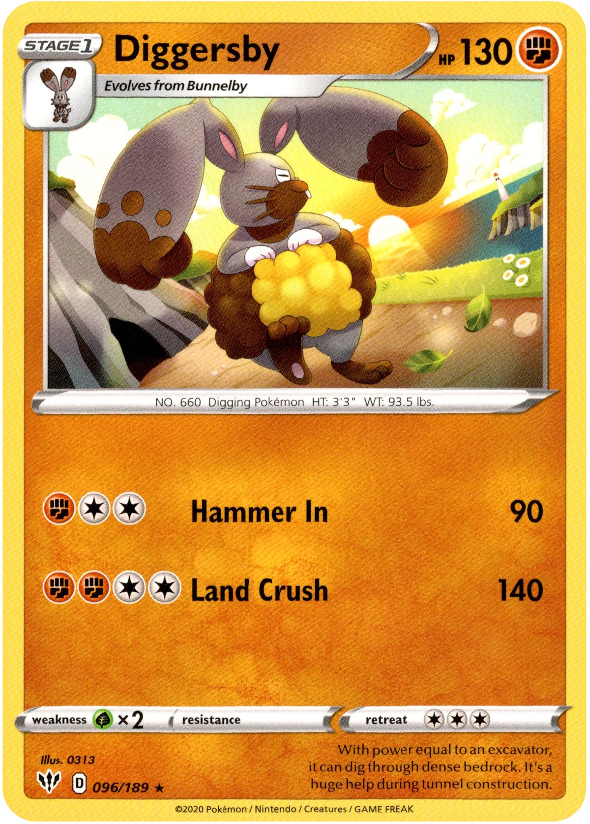 Diggersby - 96/189 - Darkness Ablaze - Card Cavern