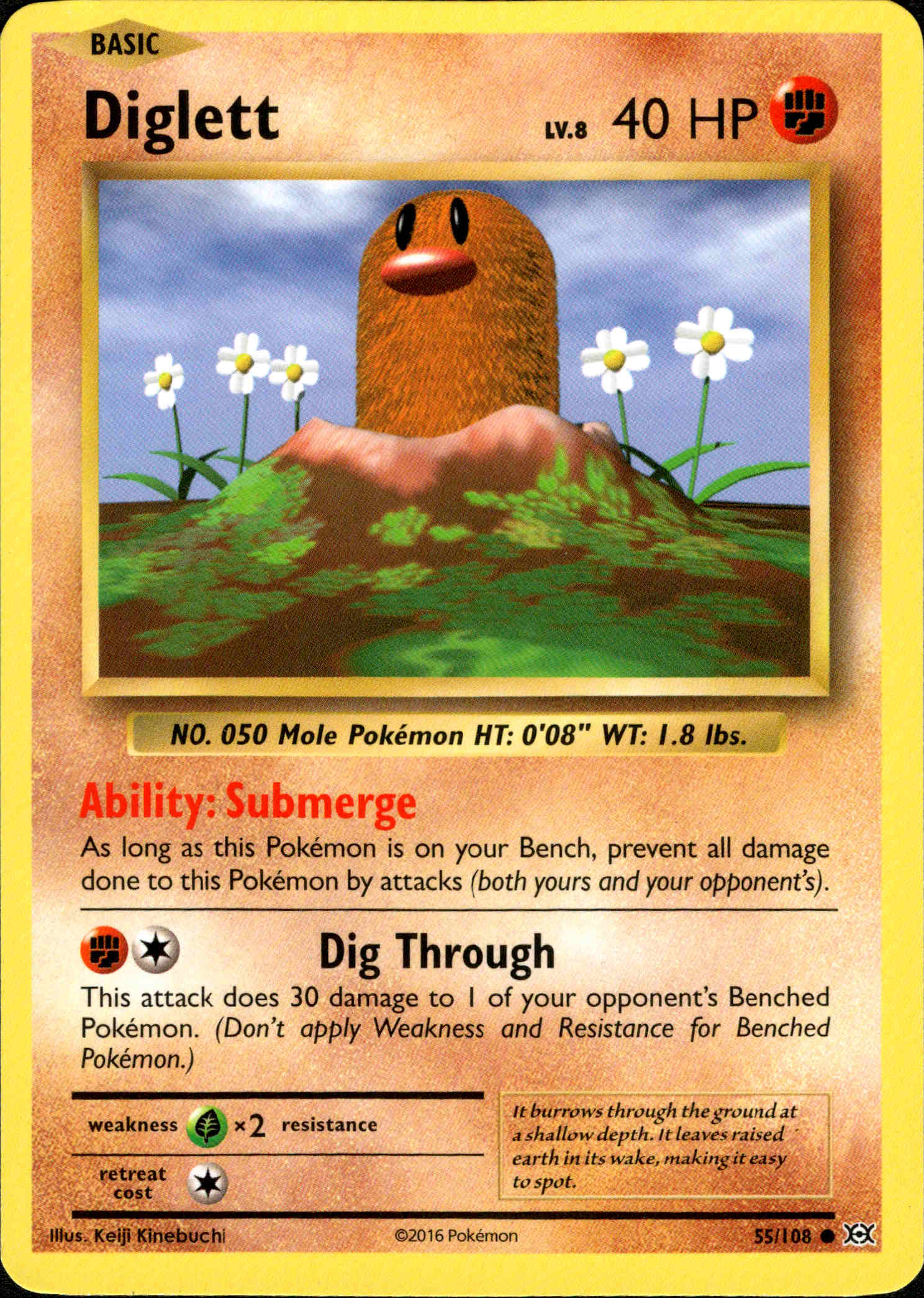 Diglett - 55/108 - Evolutions - Card Cavern