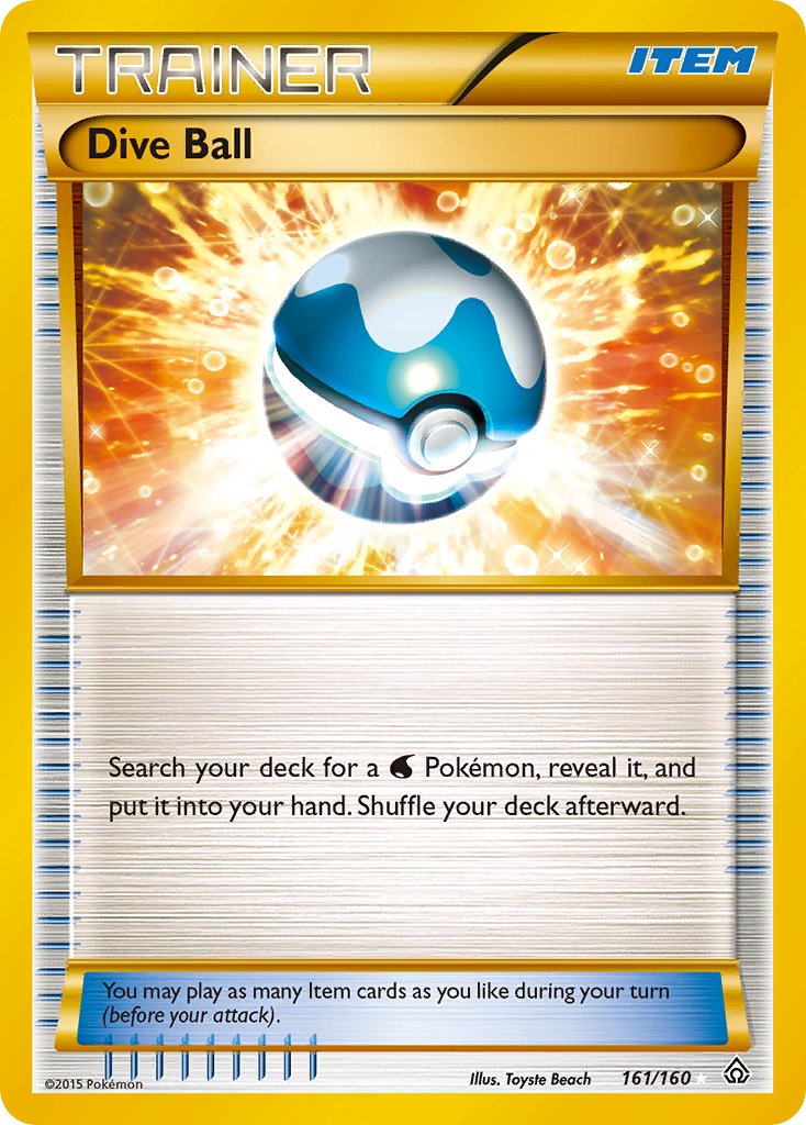 Dive Ball Secret Rare - 161/160 - Primal Clash - Holo - Card Cavern