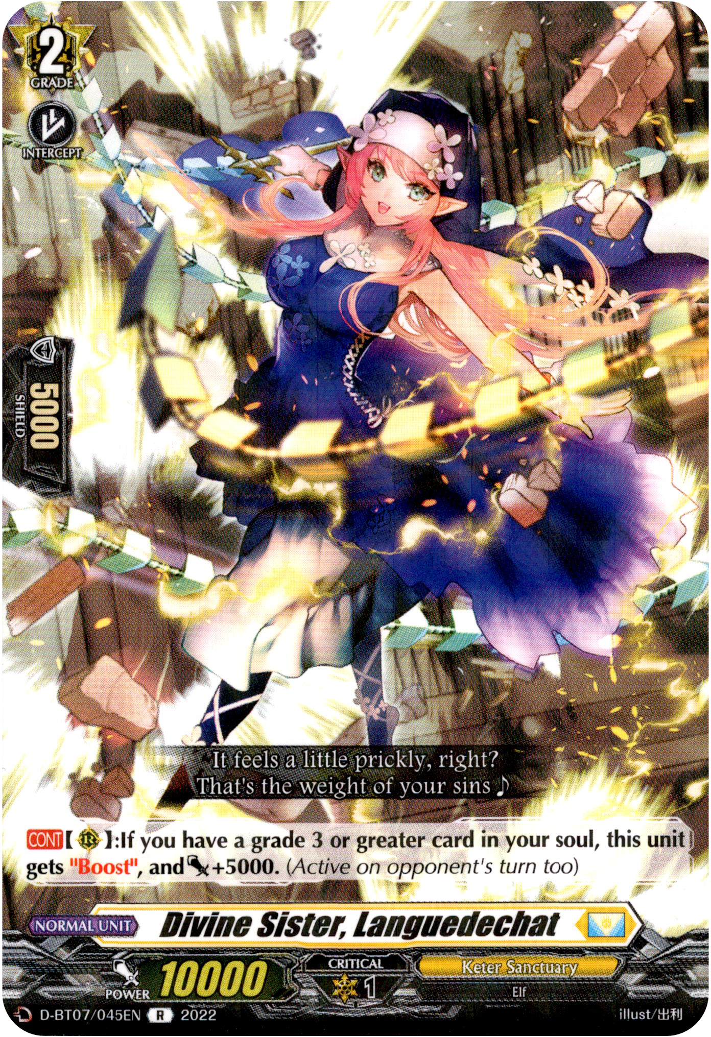 Divine Sister, Languedechat - D-BT07/045EN - Raging Flames Against Emerald Storm - Card Cavern