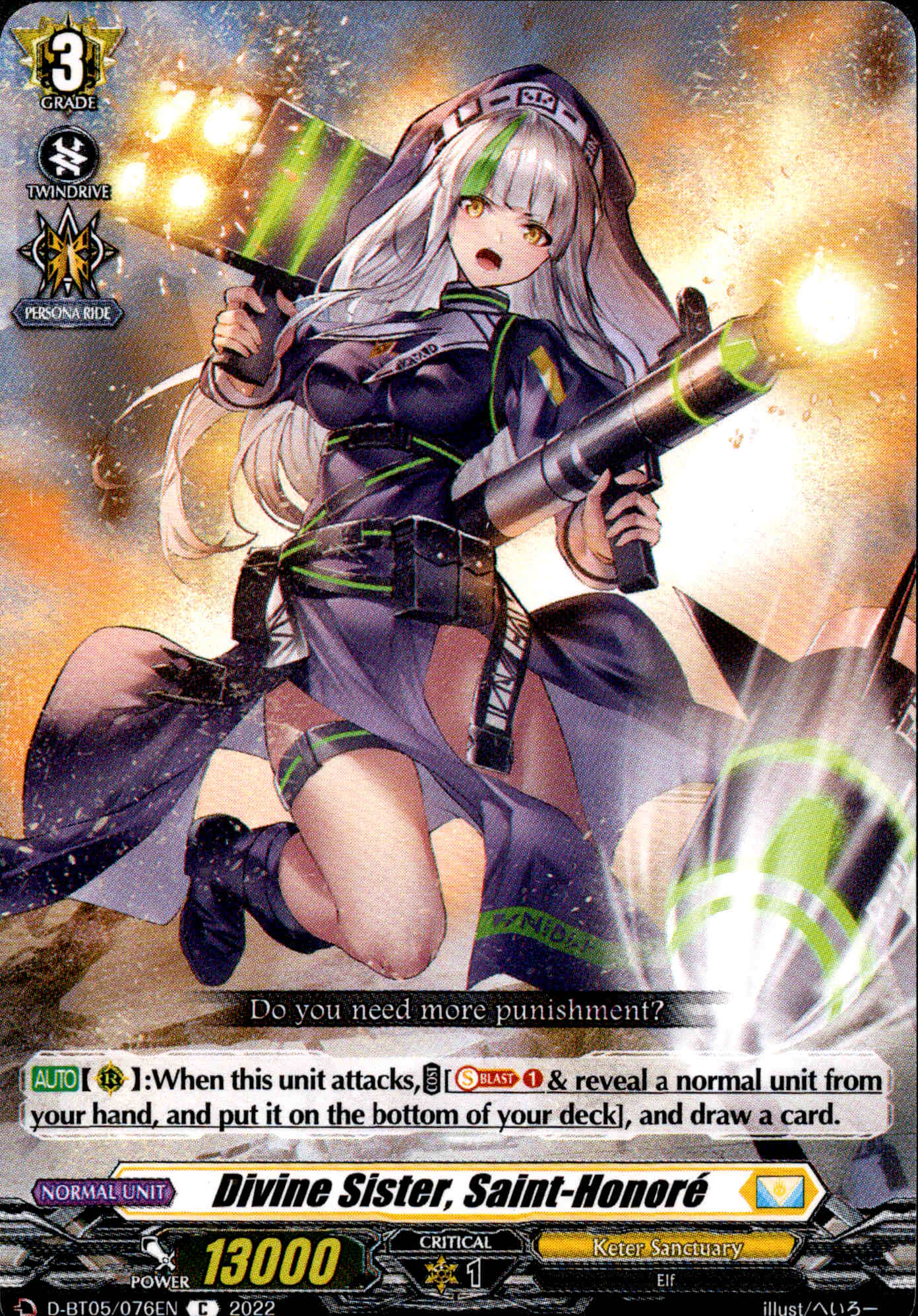 Divine Sister, Saint-Honore - D-BT05/076 - Triumphant Return of the Brave Heroes - Card Cavern