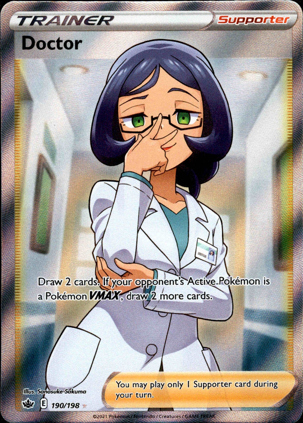 Doctor Full Art - 190/198 - Chilling Reign - Holo - Card Cavern