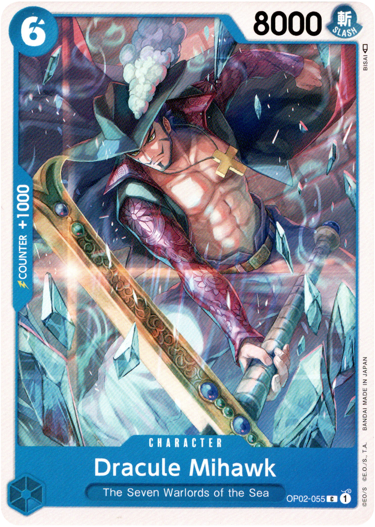 Dracule Mihawk - OP02-055 - Paramount War - Card Cavern