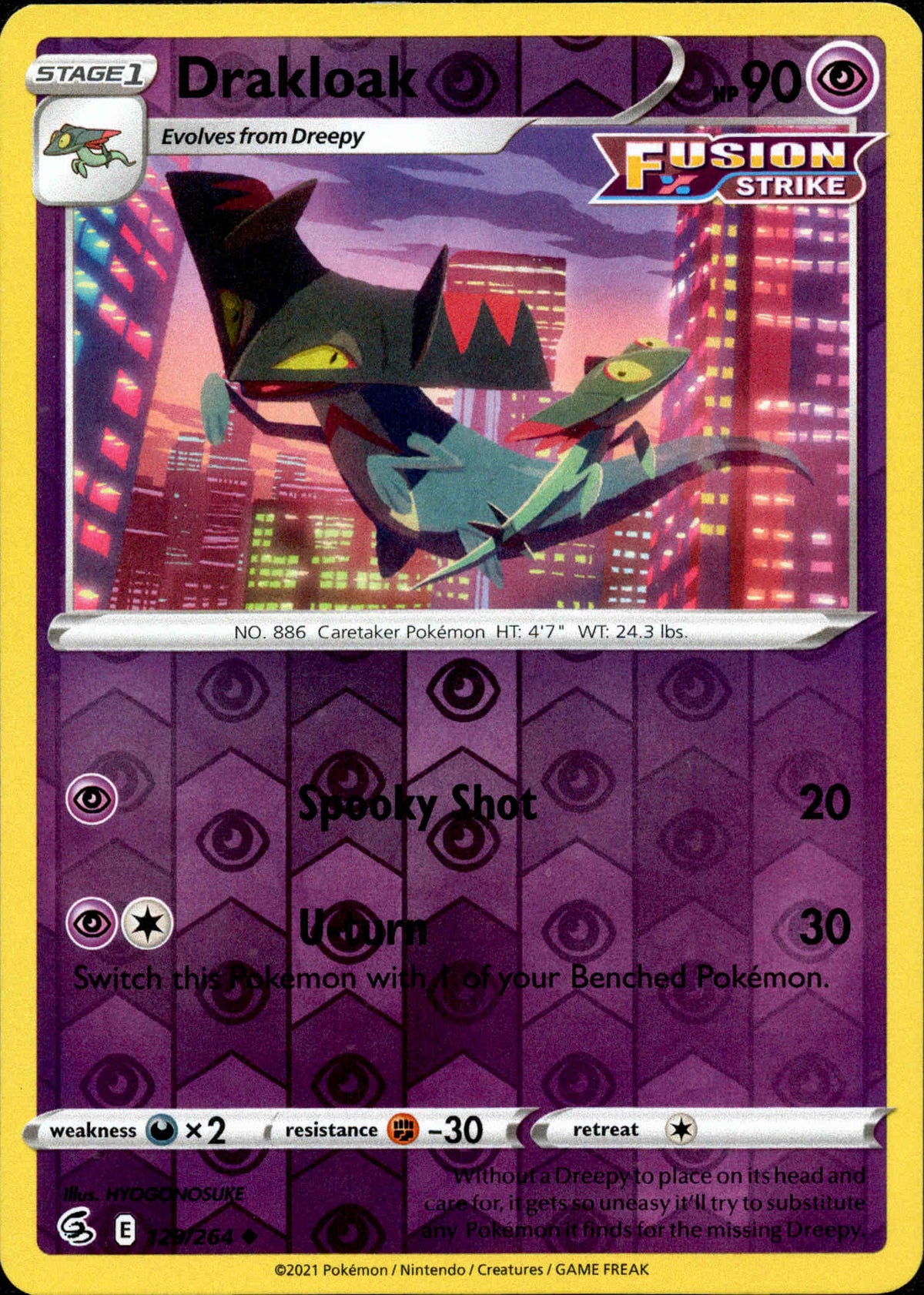 Drakloak - 129/264 - Fusion Strike - Reverse Holo - Card Cavern