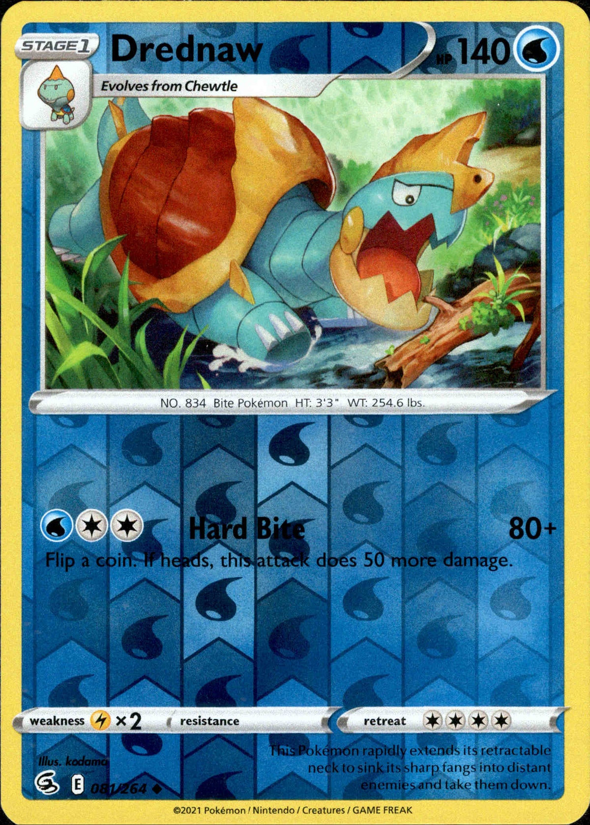 Drednaw - 081/264 - Fusion Strike - Reverse Holo - Card Cavern