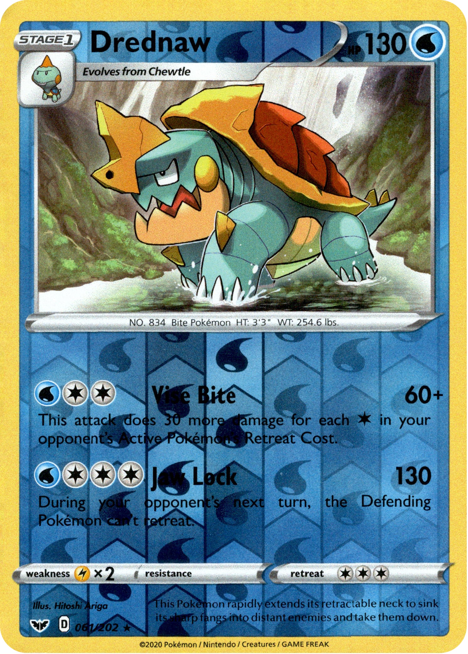 Drednaw - 61/202 - Sword & Shield - Reverse Holo - Card Cavern