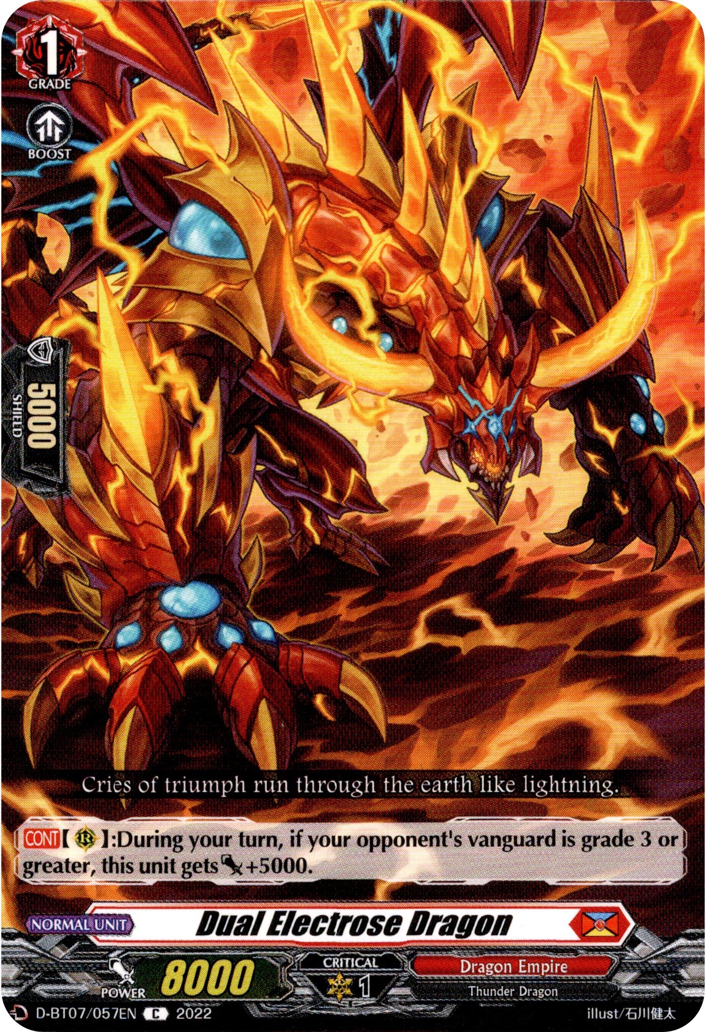 Dual Electrose Dragon - D-BT07/057EN - Raging Flames Against Emerald Storm - Card Cavern