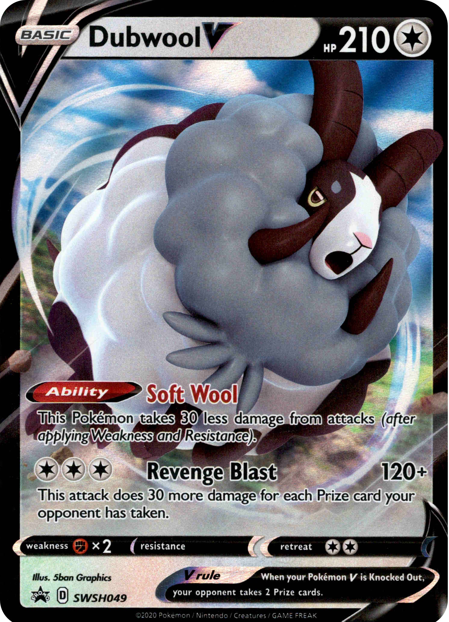 Dubwool V - SWSH049 - Jumbo Card - Card Cavern