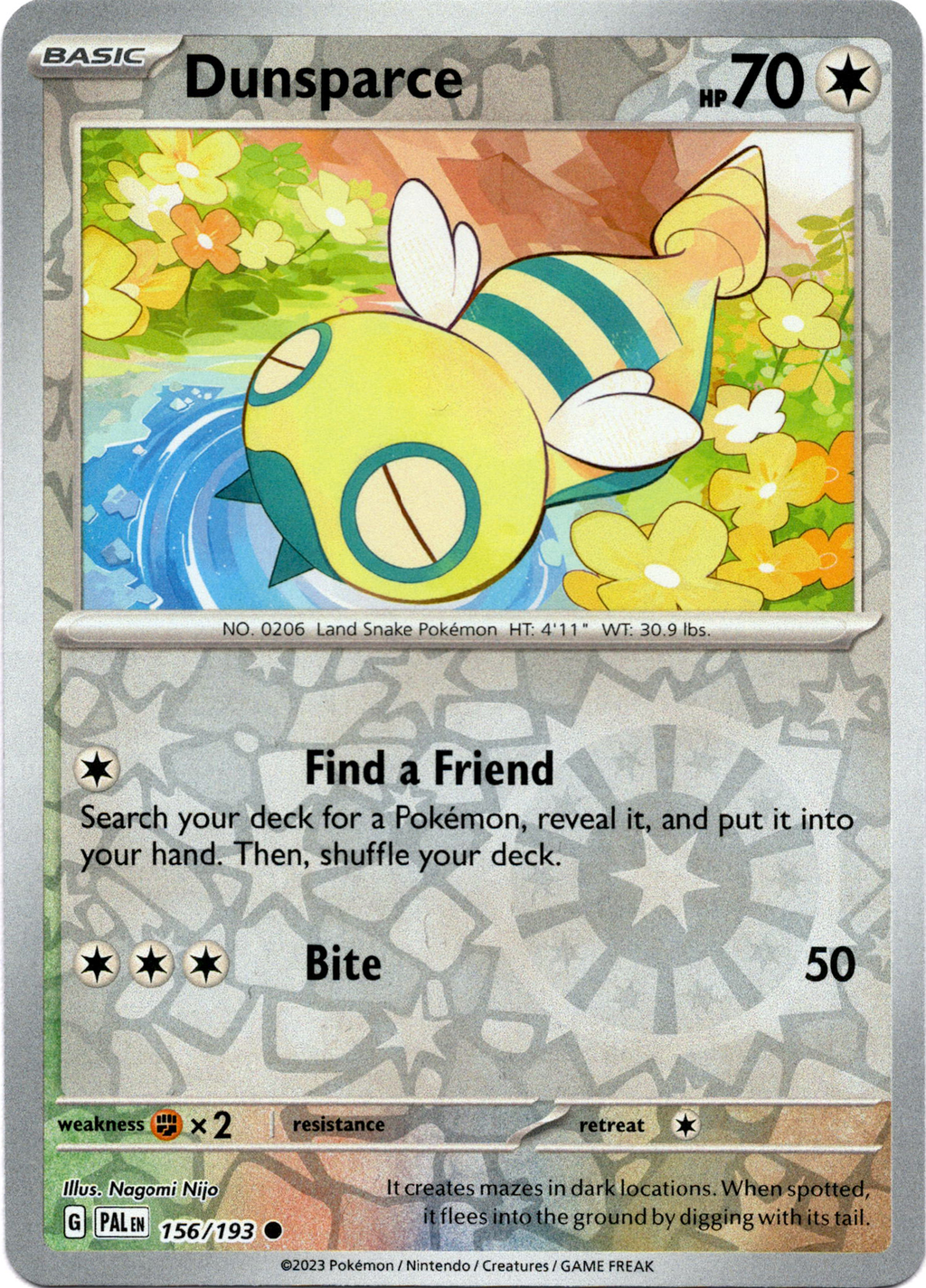 Dunsparce - 156/193 - Paldea Evolved - Reverse Holo – Card Cavern