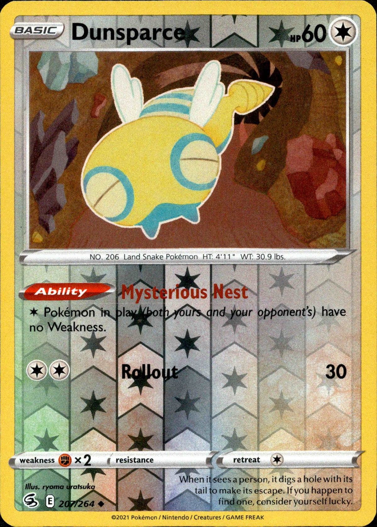 Dunsparce - 207/264 - Fusion Strike - Reverse Holo - Card Cavern