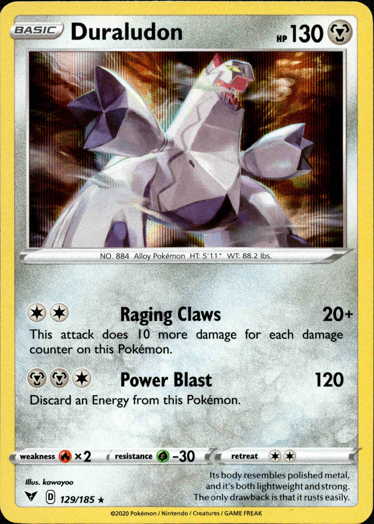 Duraludon - 129/185 - Vivid Voltage - Holo - Card Cavern