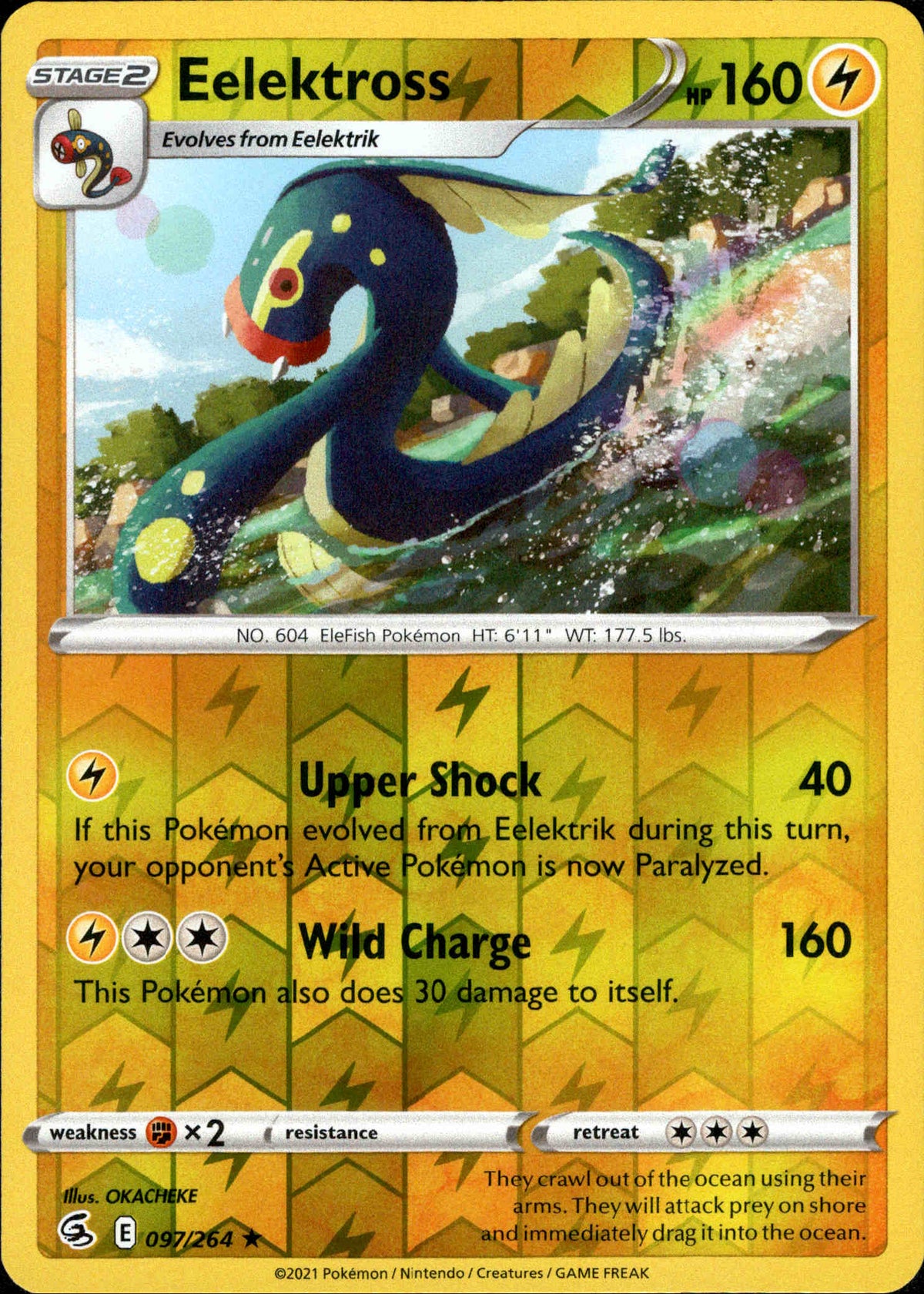 Eelektross - 097/264 - Fusion Strike - Reverse Holo - Card Cavern