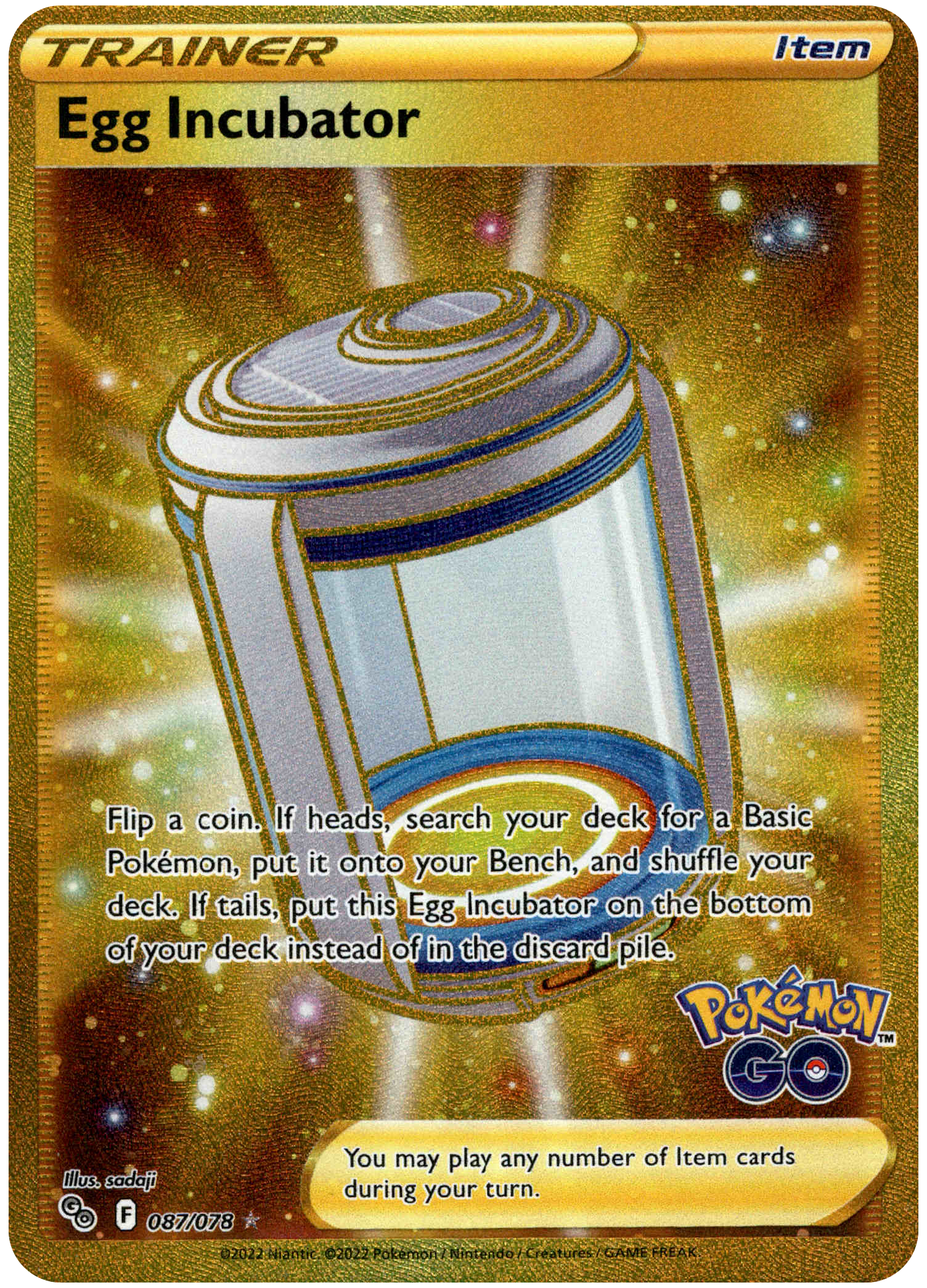 Egg Incubator Secret Rare - 087/078 - Pokemon Go - Holo - Card Cavern