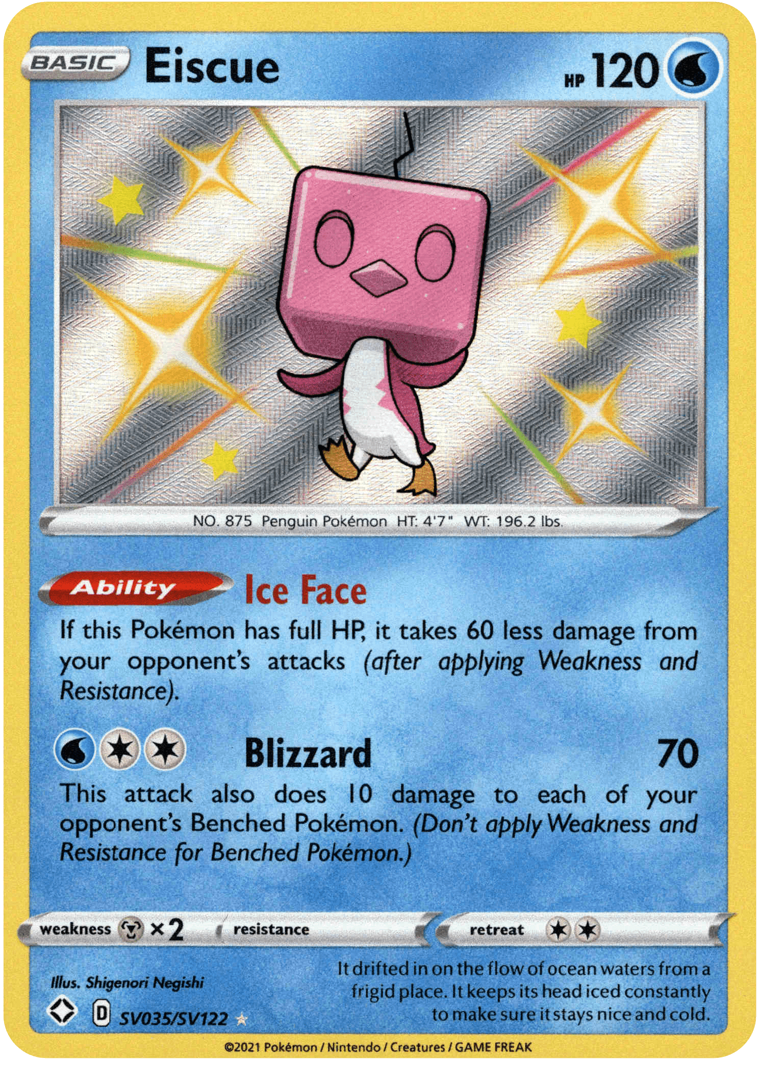 Eiscue - SV035/SV122 - Shining Fates - Holo - Card Cavern