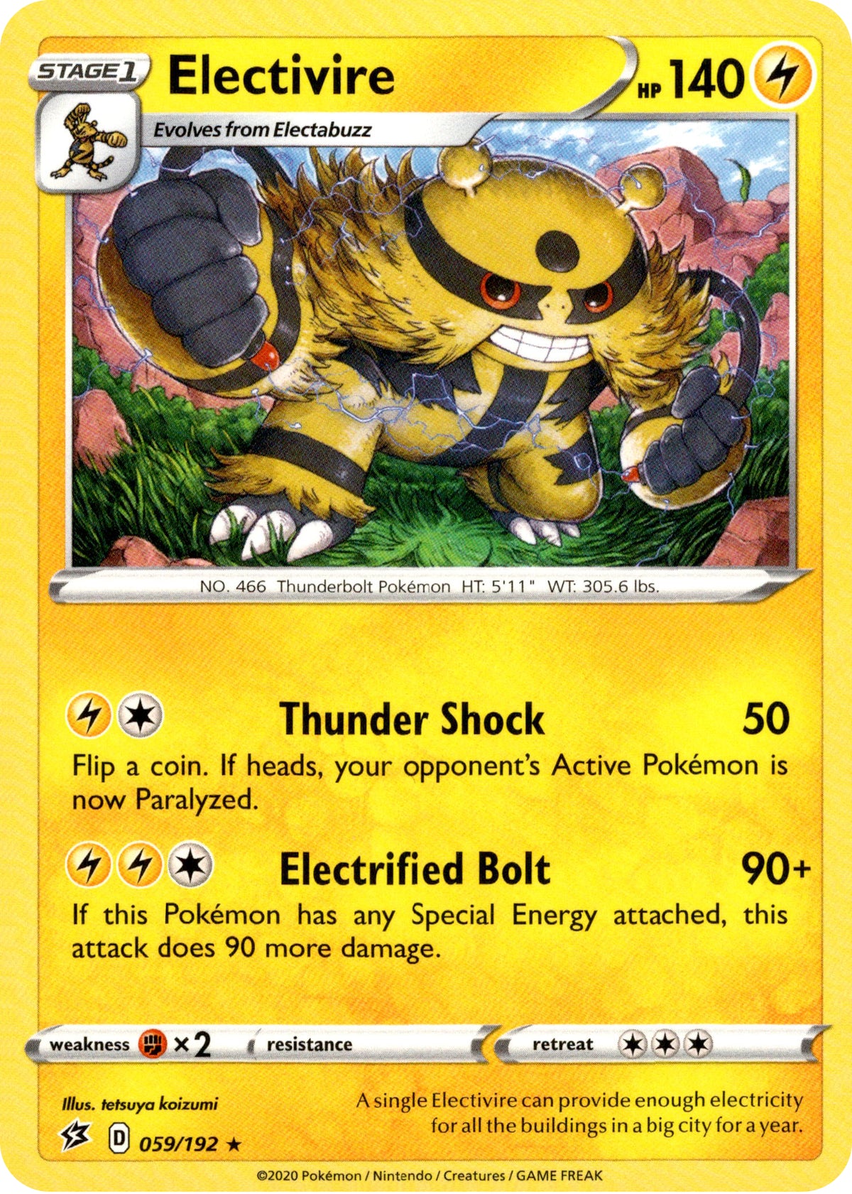 Electivire - 59/192 - Rebel Clash - Card Cavern