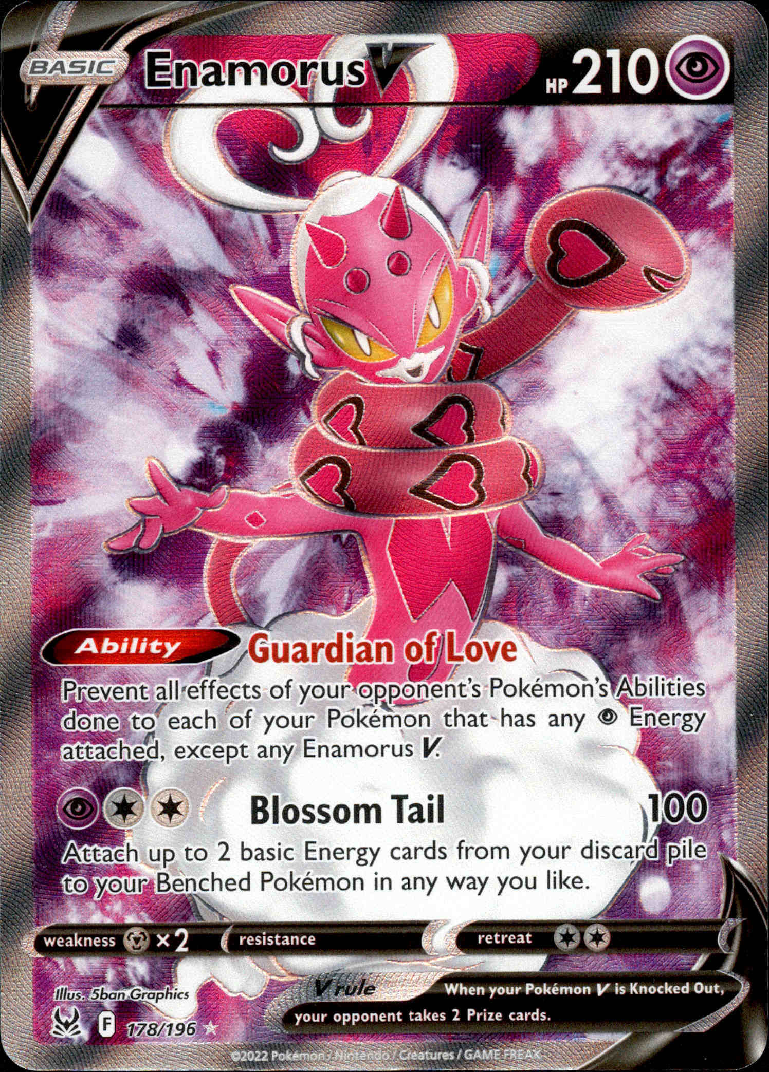Enamorus V Full Art - 178/196 - Lost Origin - Card Cavern