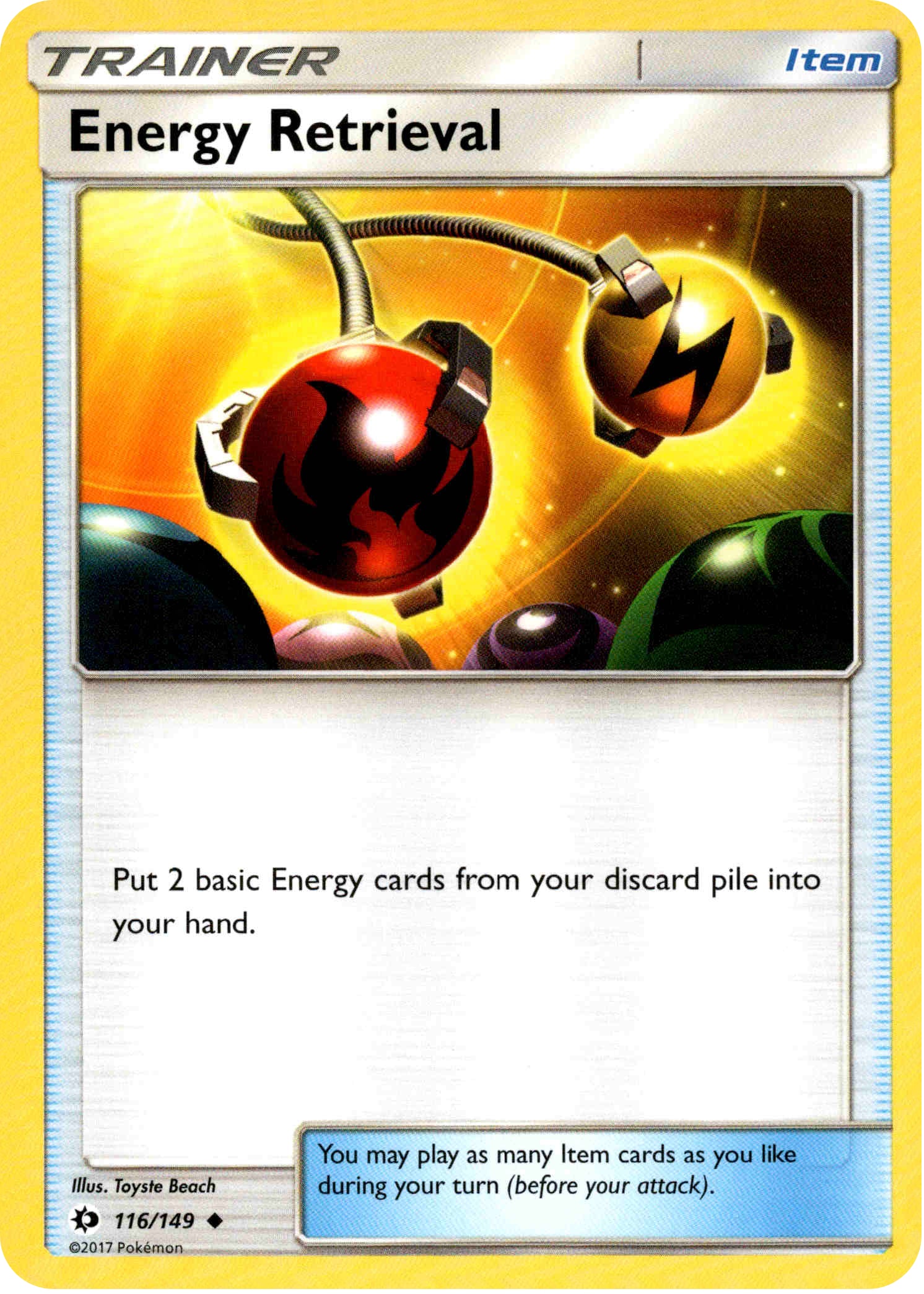 Energy Retrieval - 116/149 - Sun & Moon - Card Cavern