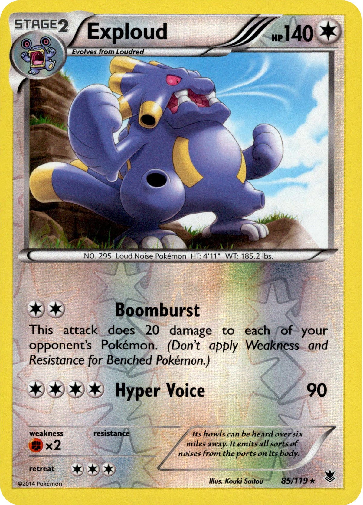 Exploud - 85/119 - Phantom Forces - Reverse Holo - Card Cavern