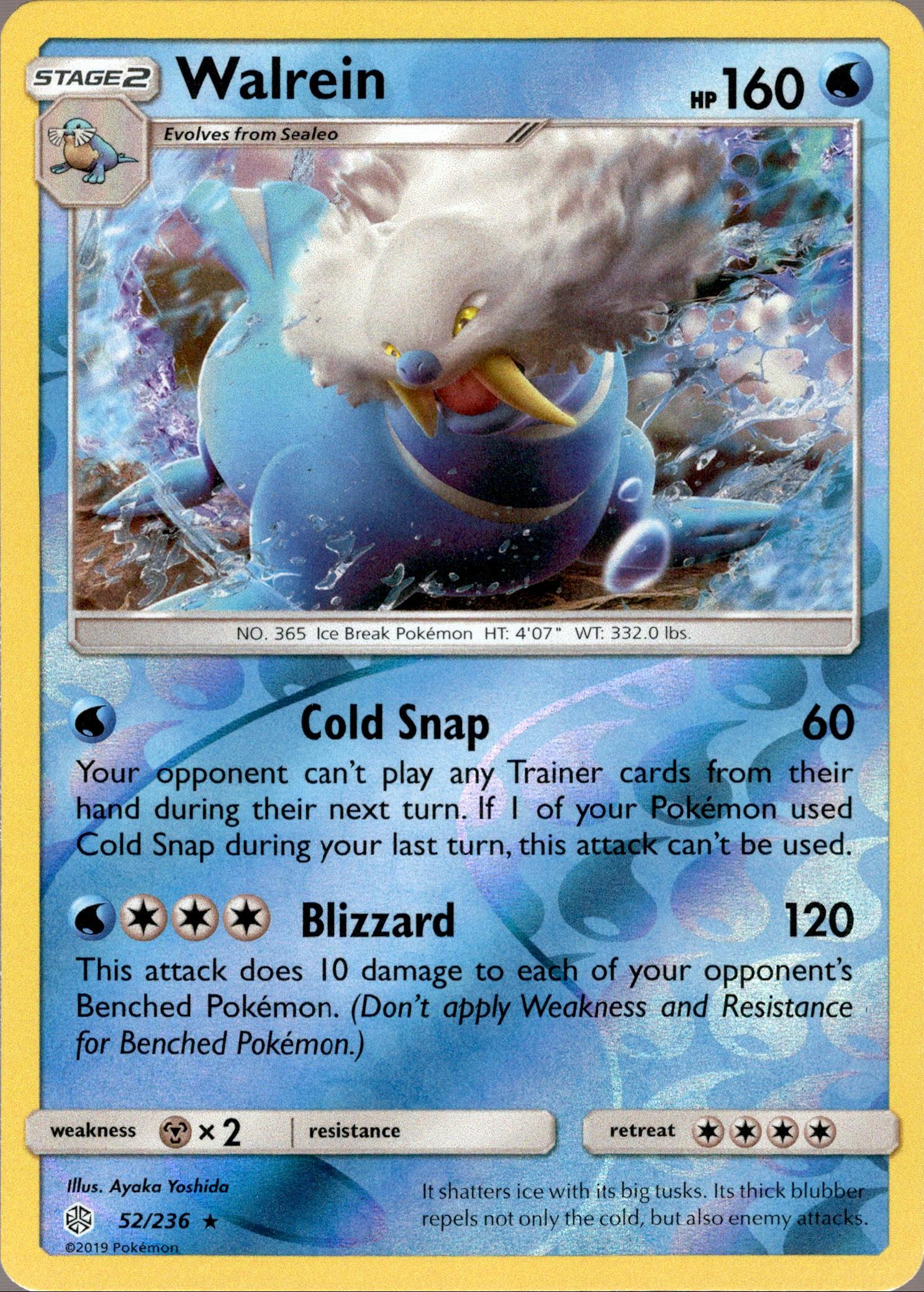 Walrein - 52/236 - Cosmic Eclipse - Reverse Holo - Card Cavern