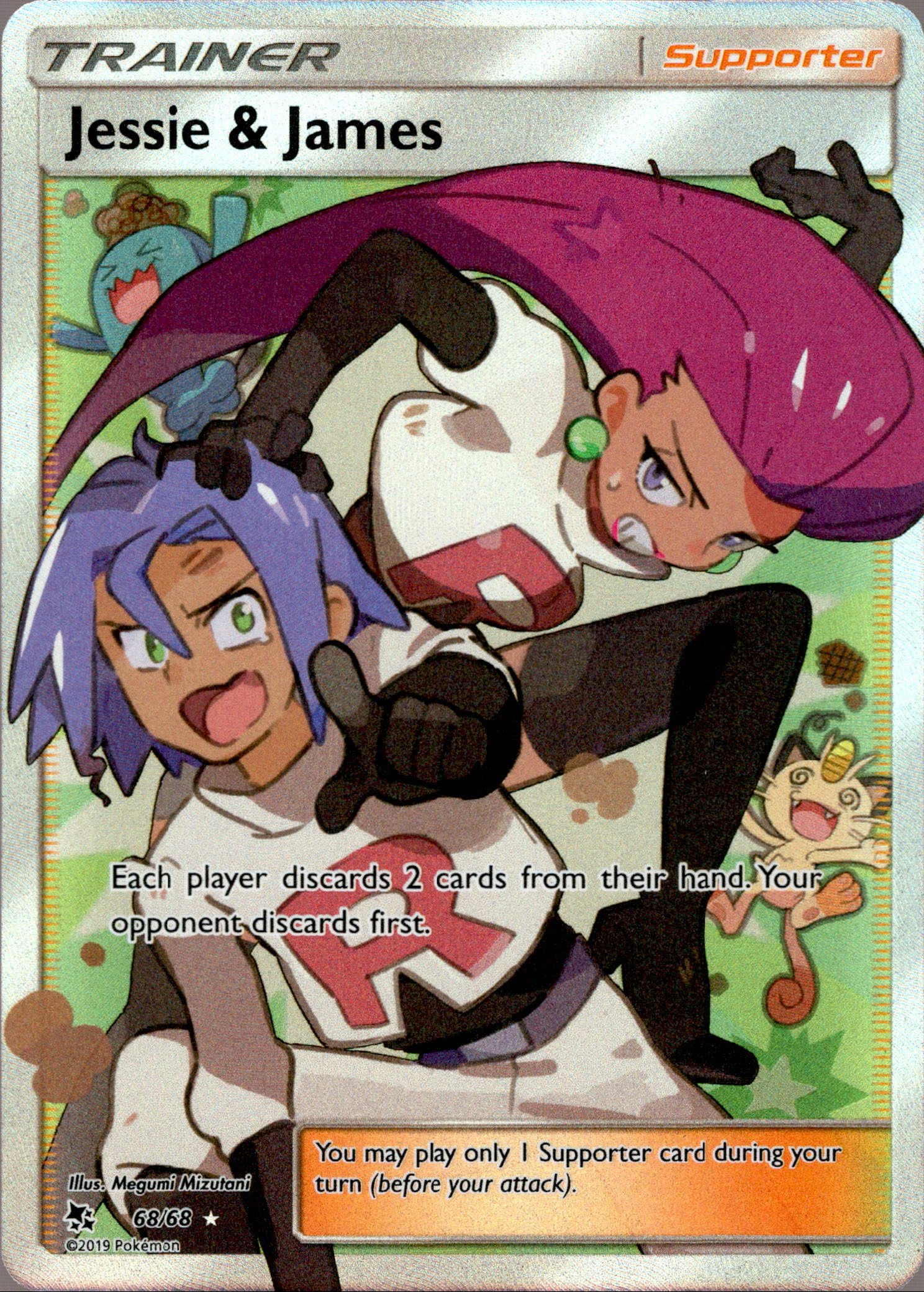 Jessie & James Full Art - 68/68 - Hidden Fates - Holo - Card Cavern