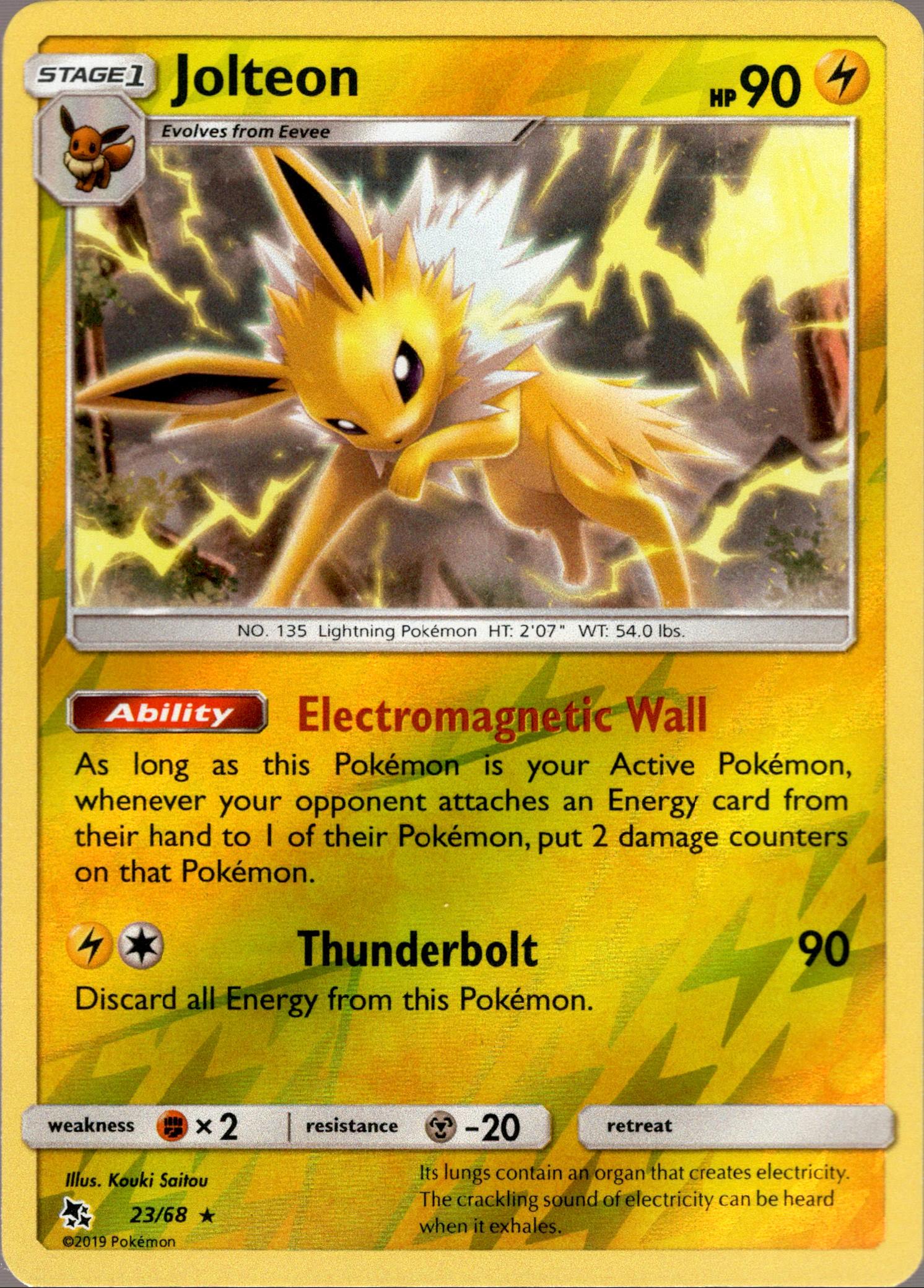 Jolteon - 23/68 - Hidden Fates - Reverse Holo - Card Cavern