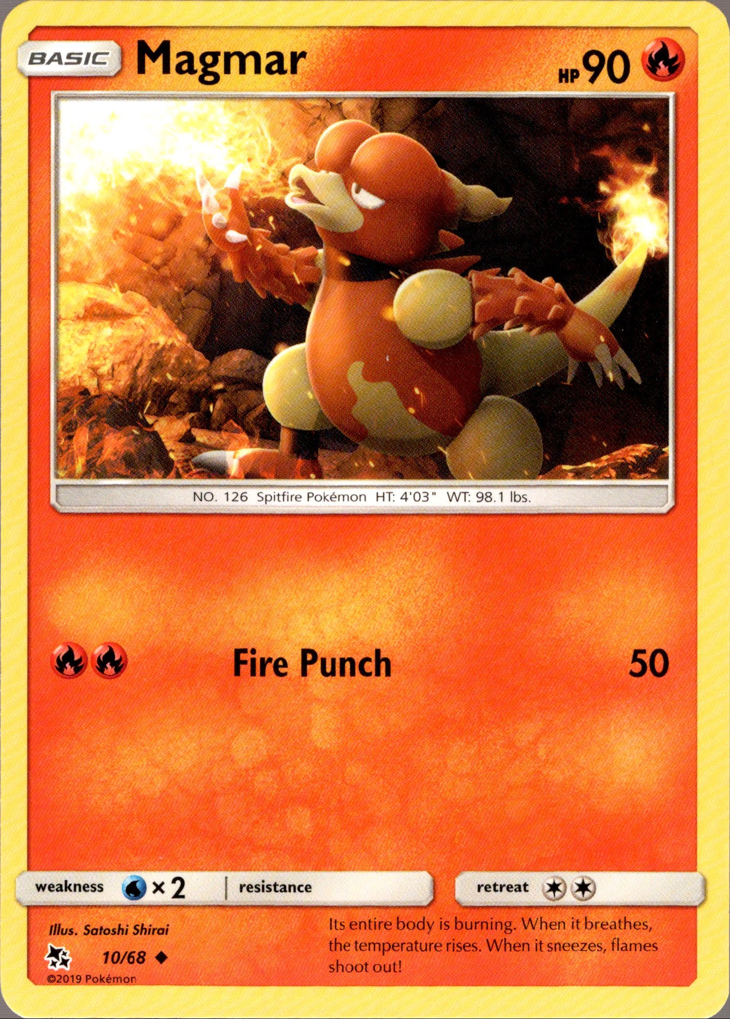 Magmar - 10/68 - Hidden Fates - Card Cavern