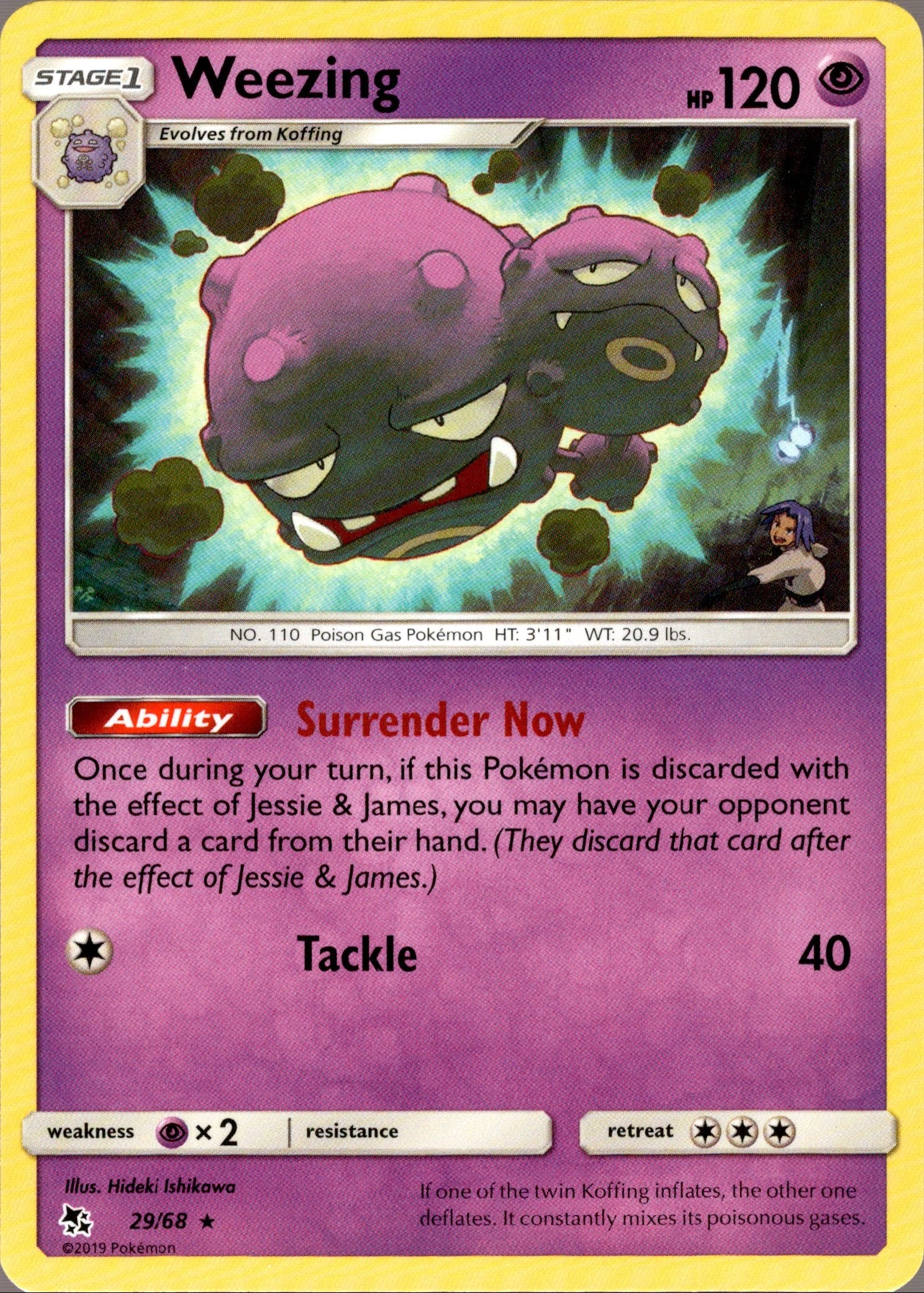 Weezing - 29/68 - Hidden Fates - Card Cavern