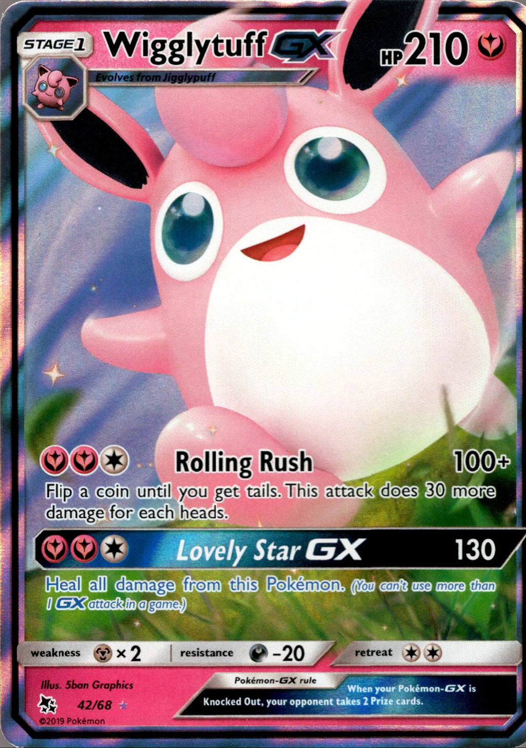 Wigglytuff GX - 42/68 - Hidden Fates