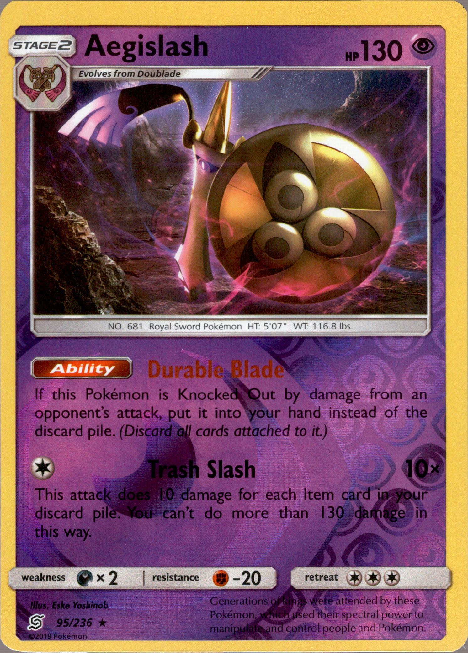 Aegislash - 95/236 - Unified Minds - Reverse Holo - Card Cavern