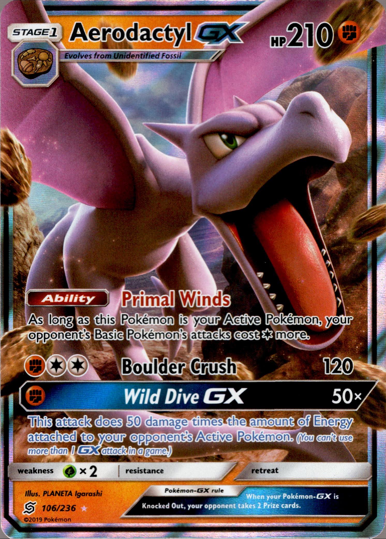 Aerodactyl GX - 106/236 - Unified Minds - Holo - Card Cavern