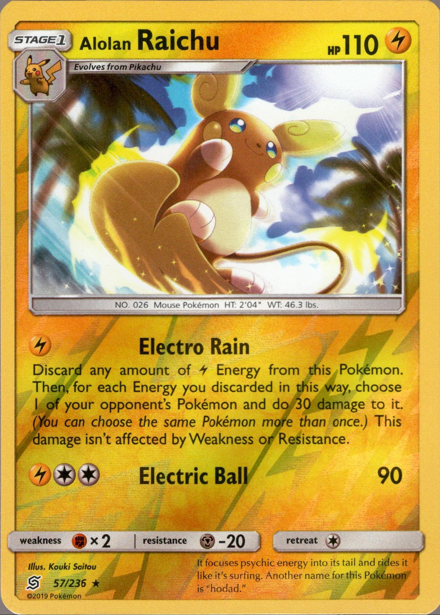 Alolan Raichu - 57/236 - Unified Minds - Reverse Holo - Card Cavern