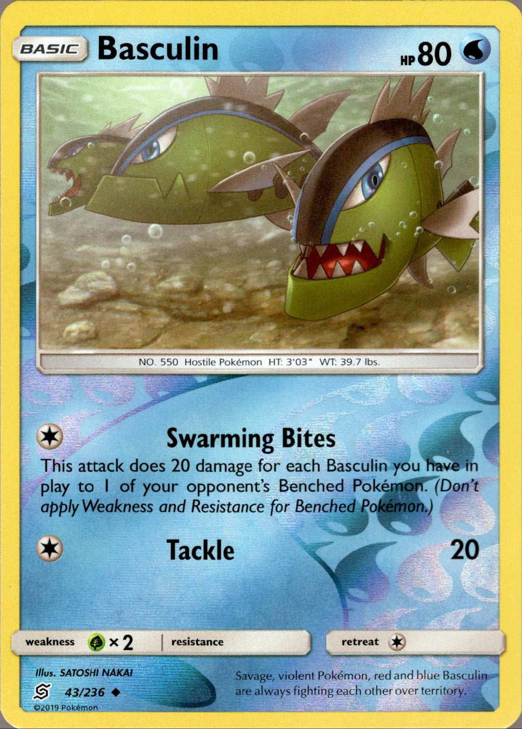 basculin pokemon card Basculin - 43/236 - Unified Minds