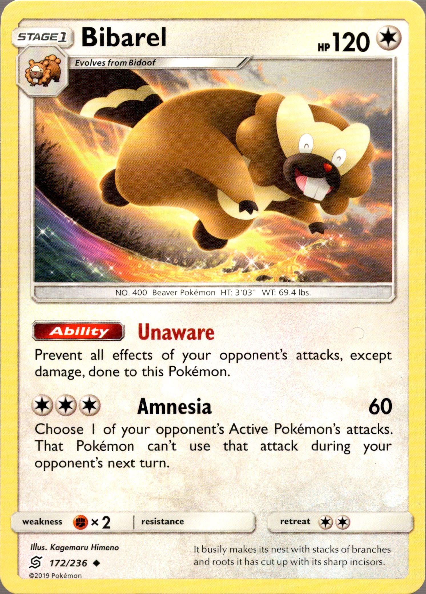 Bibarel - 172/236 - Unified Minds - Card Cavern