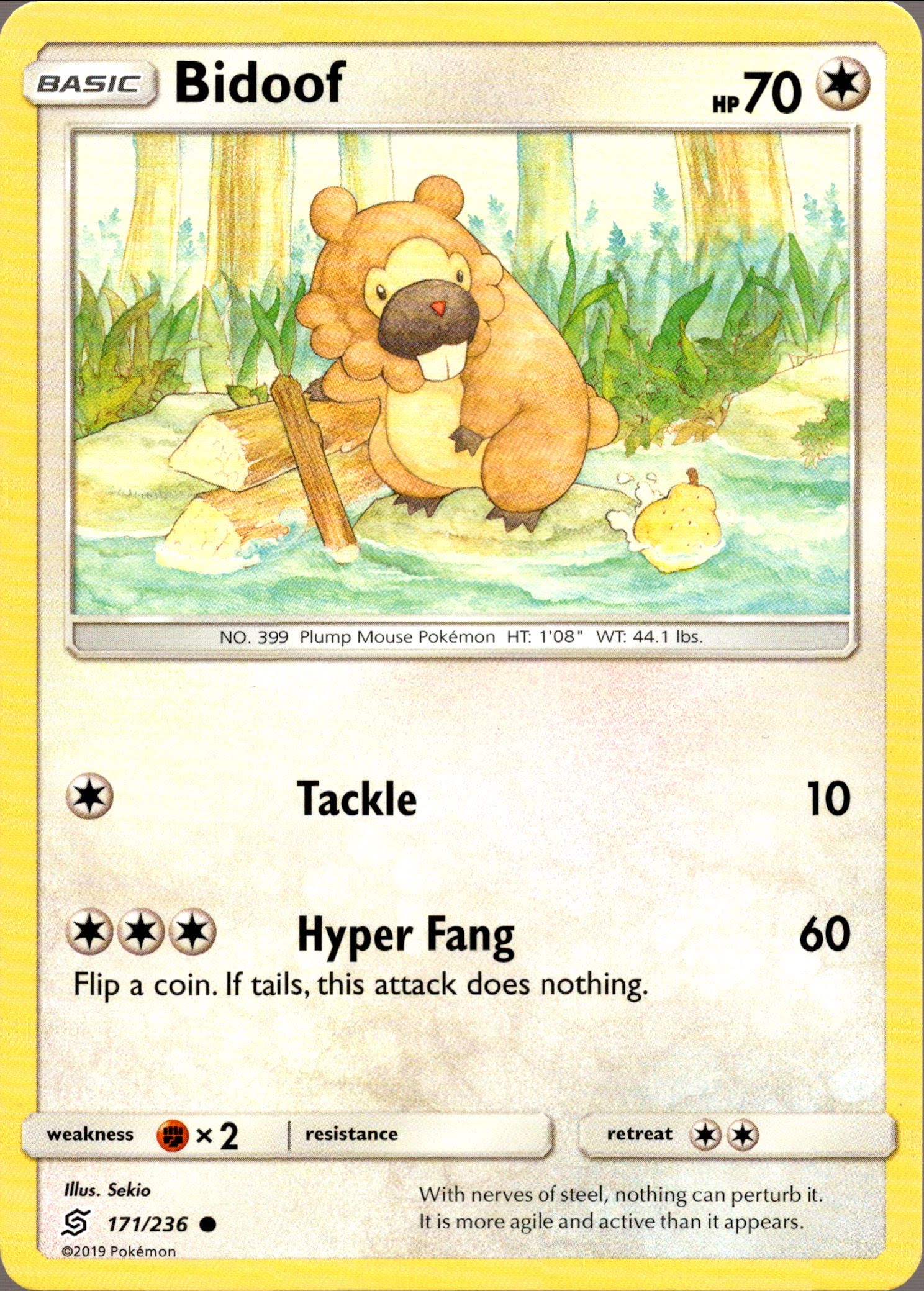 Bidoof - 171/236 - Unified Minds - Card Cavern
